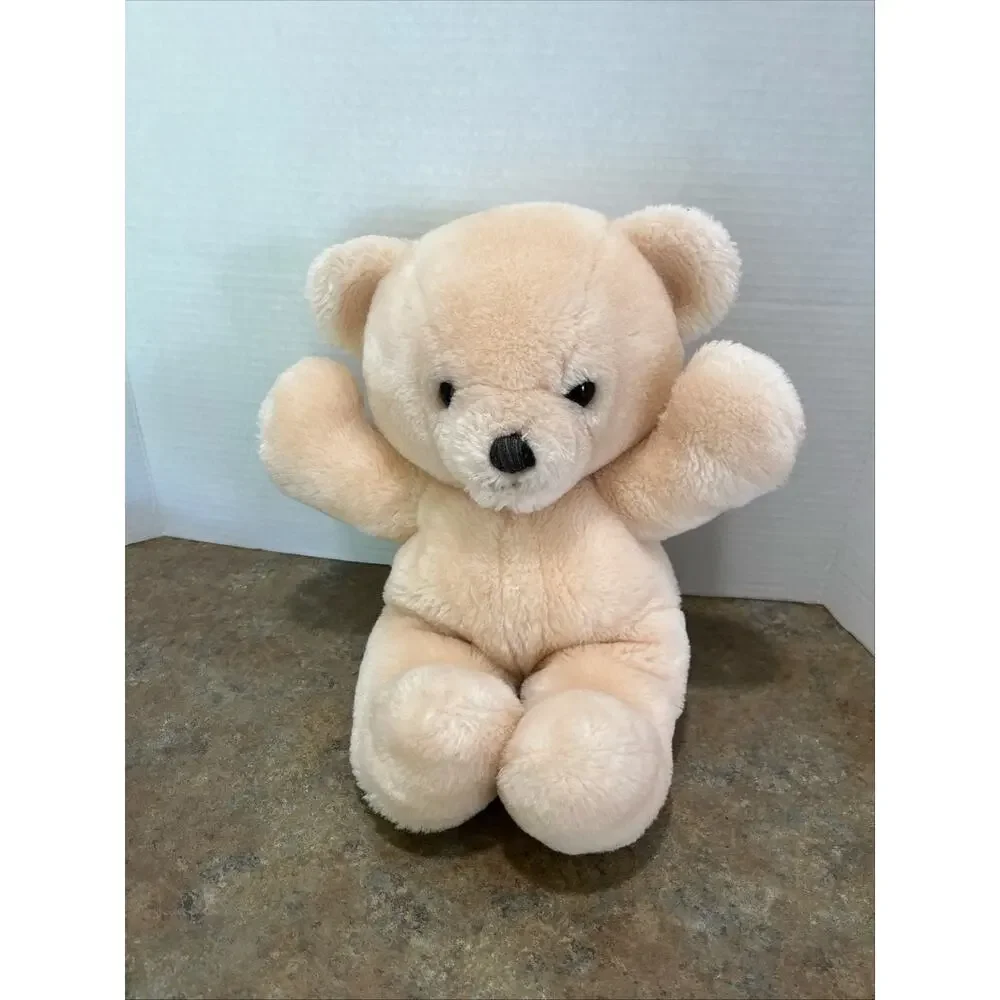 Vintage DAKIN 1979 RARE Teddy bear peach/pink stuffed plush toy collectible